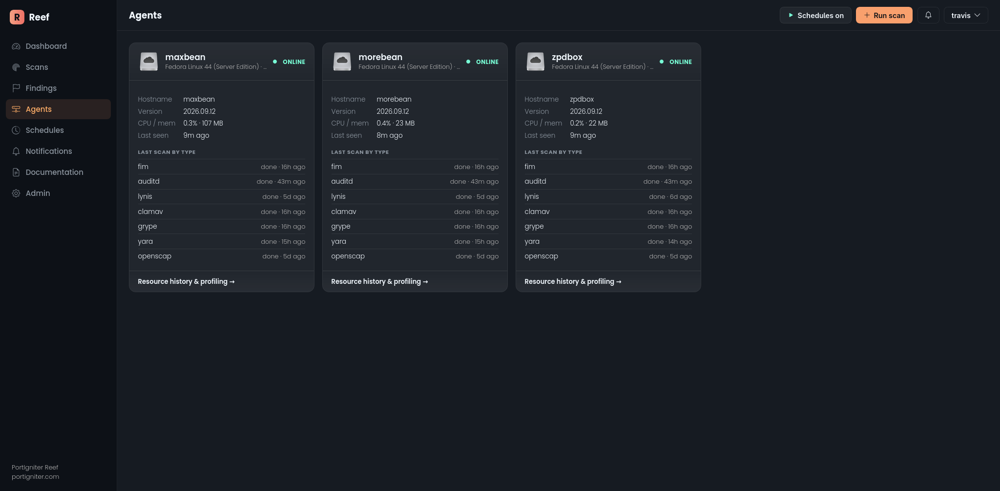 Reef Dashboard Reef Agents