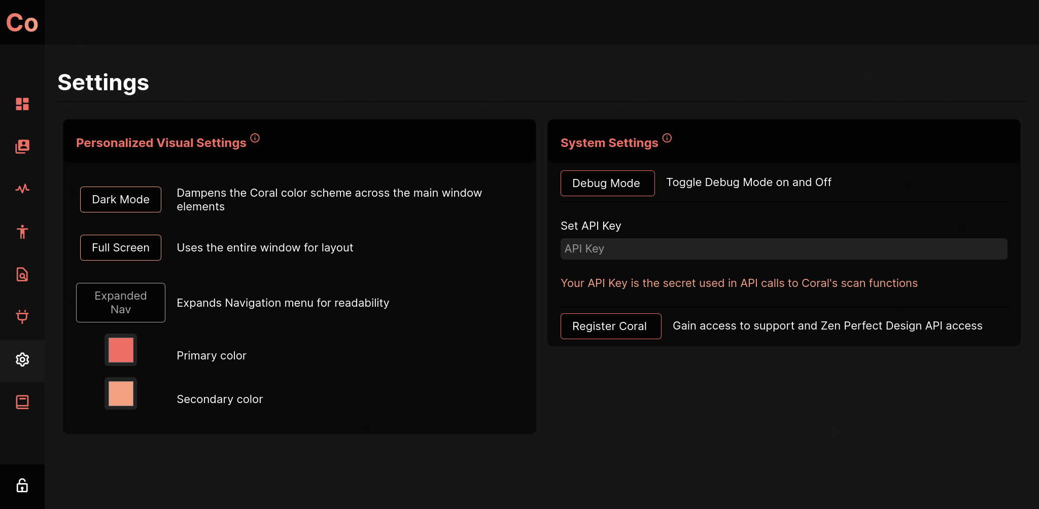 Coral Atmos Settings